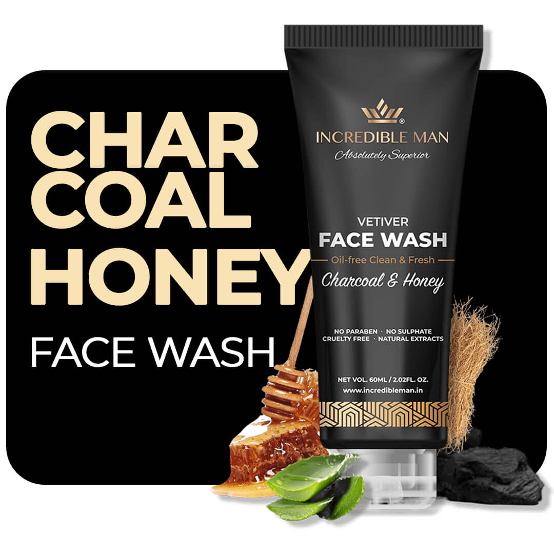 Charcoal-Honey-Face-wash-Incredibleman charcoal face wash for men