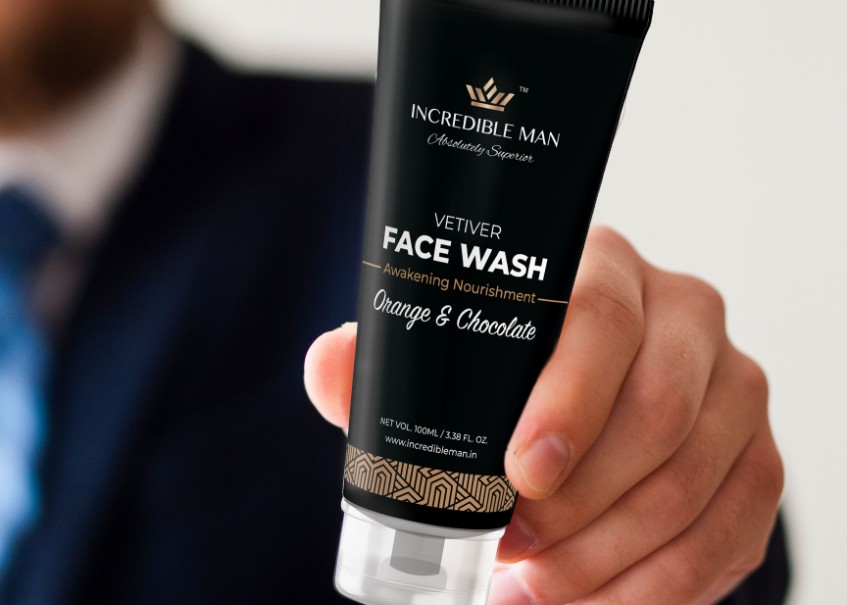 face-wash-on-hand Incredible Man Vetiver Face Wash on hand